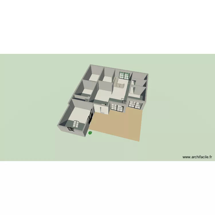 Projet maison Route deVannes. Plan de 7 Pièces et 134 m² Projet maison Route deVannes. Plan de 7 Pièces et 134 m²