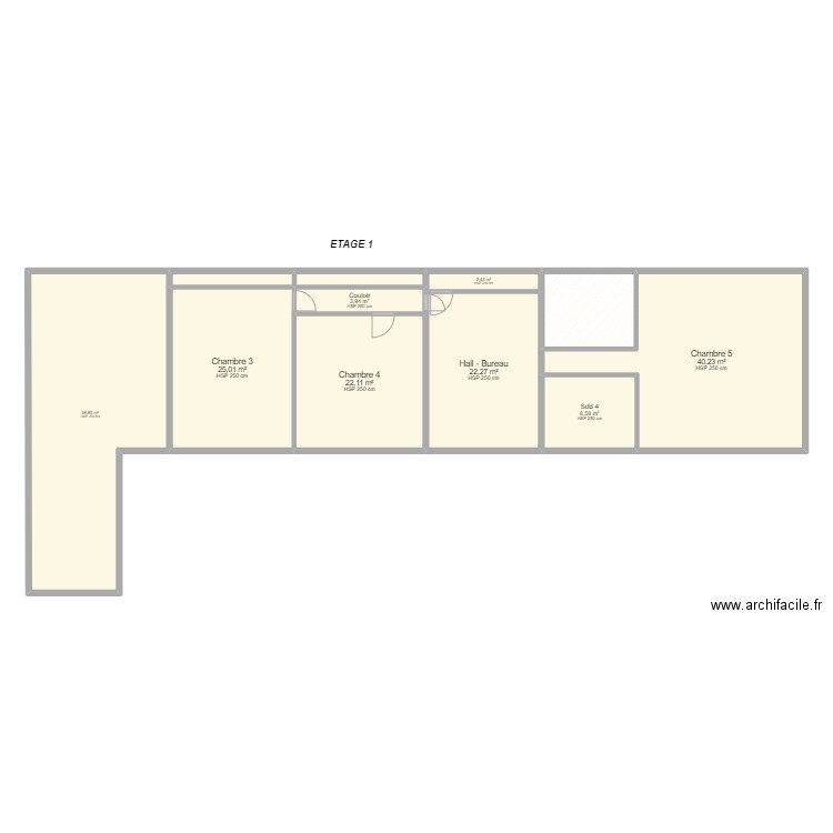 SCI COGNARDERIE - Etage. Plan de 11 pièces et 184 m2