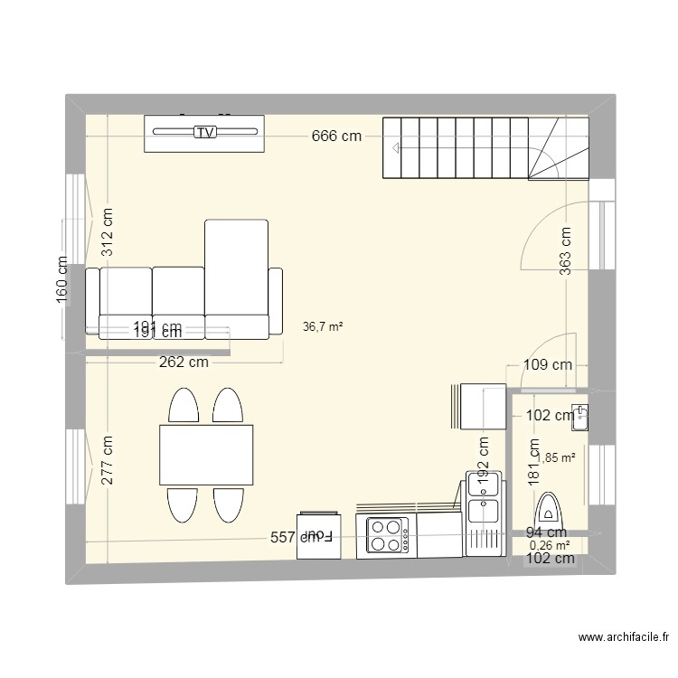 essais escalier. Plan de 10 pièces et 101 m2