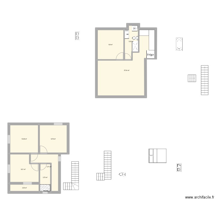 בורוכוב 47. Plan de 10 pièces et 88 m2