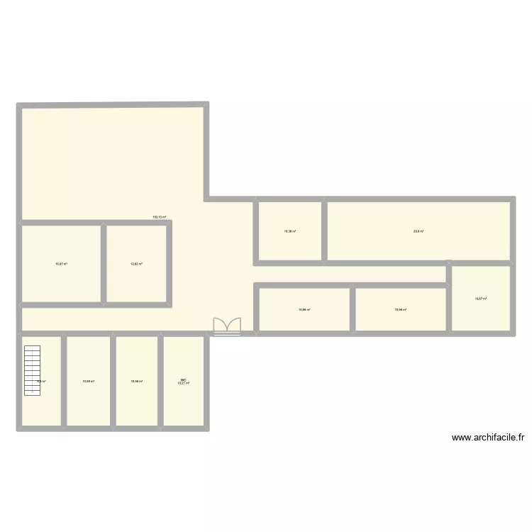 kerfontaine. Plan de 12  et 248 m²