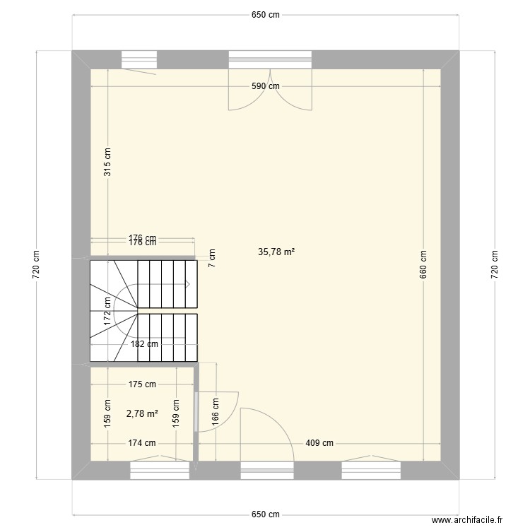 APPART CONFLANS. Plan de 7 pièces et 77 m2