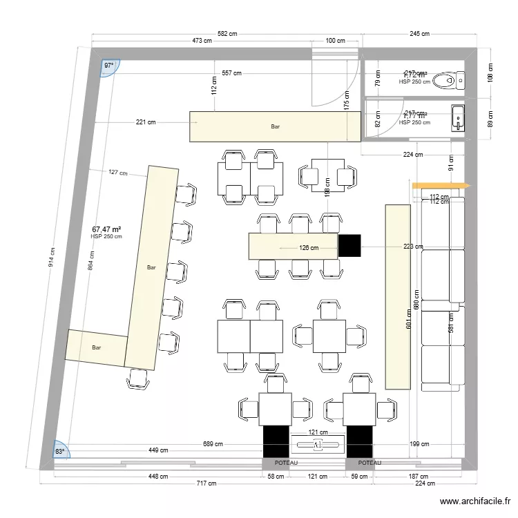 PROJET LE BARCELONE . Plan de 