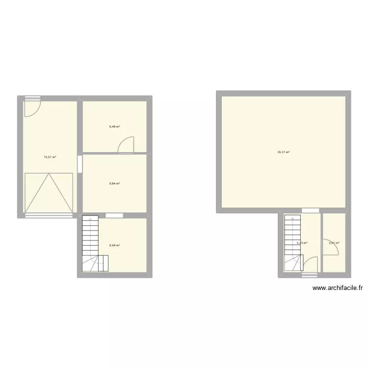 HUGO. Plan de 7 et 87 m² HUGO. Plan de 7 et 87 m²
