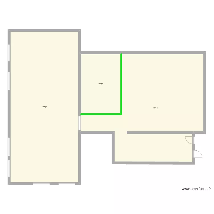 225 Seigneuriale agrandissement 26 x 50. Plan de 