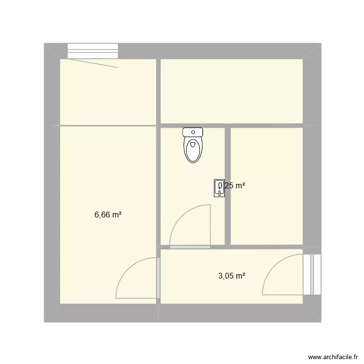 salle de bain étage. Plan de 3 et 16 m² salle de bain étage. Plan de 3 et 16 m²