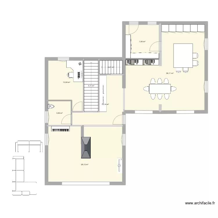 Ringo RDC existant. Plan de 