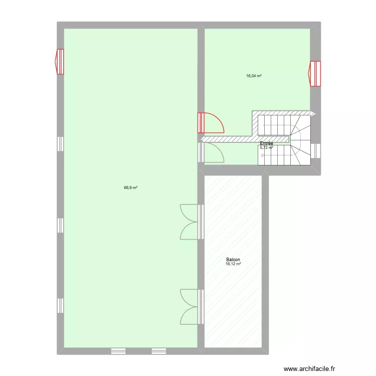 CRAPONNE DERNIER ETAGE SAD. Plan de 
