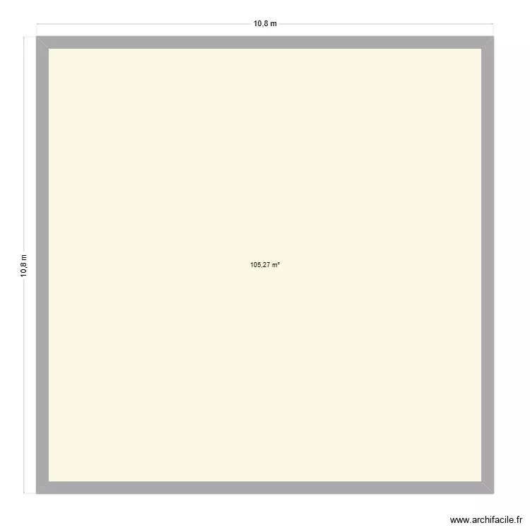 Maison. Plan de 1  et 105 m²