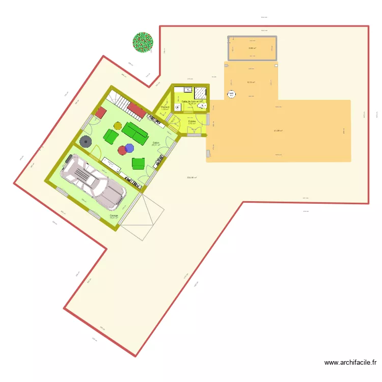 PLAN PC EXT (ENTREE - SDB - PLACARD) + PC GARAGE + SALON + ATELIER)N. Plan de 