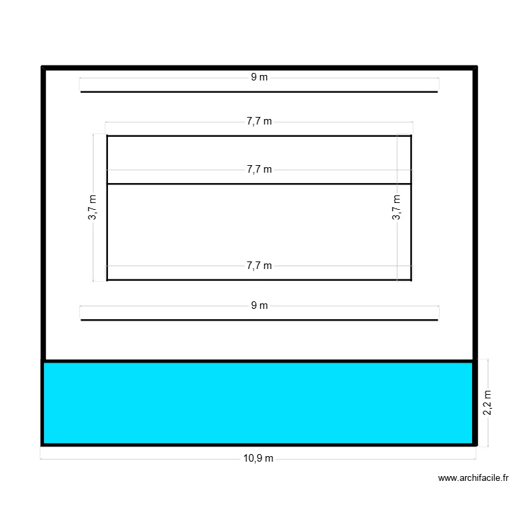 Espace scénique Jean XXIII. Plan de 1 Pièce et 100 m² Espace scénique Jean XXIII. Plan de 1 Pièce et 100 m²
