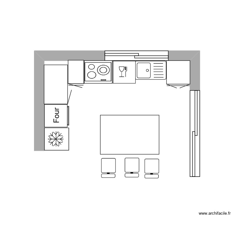cuisine. Plan de 0 pièce et 0 m2 cuisine. Plan de 0 pièce et 0 m2