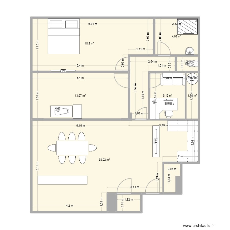 gav st cloud. Plan de 11 pièces et 92 m2