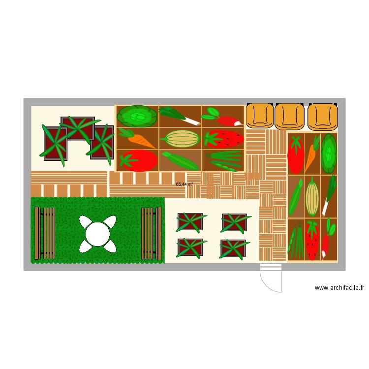 jardin Thairy. Plan de 0 pièce et 0 m2
