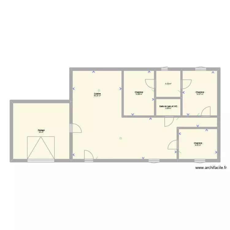 plan maison 1. Plan de 7 Pièces et 121 m² plan maison 1. Plan de 7 Pièces et 121 m²