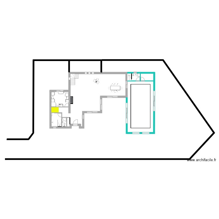 Saint Gratien BROM rez de chaussée variante 2 piscine buanderi. Plan de 0 pièce et 0 m2