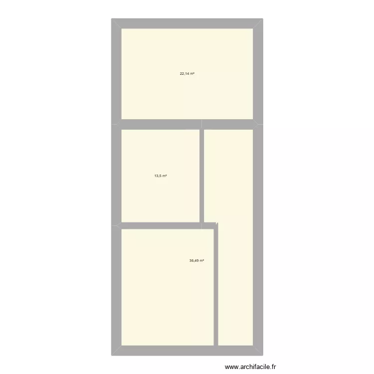 RDC actuel. Plan de 3 et 72 m² RDC actuel. Plan de 3 et 72 m²