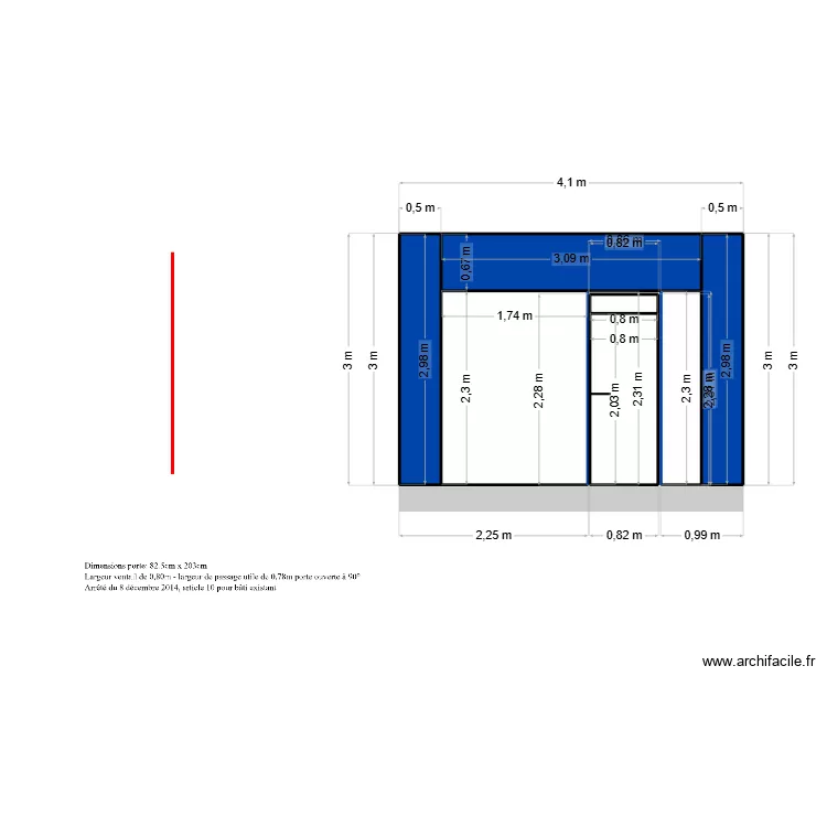 Plan fa&ccedil;ade. Plan de 