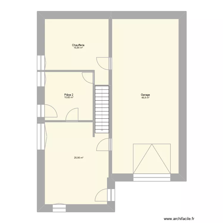 CIGALIERE existant RDC. Plan de 4 pièces et 99 m²