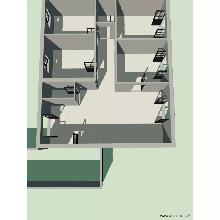 Cour de pile. Plan de 6 Pièces et 80 m² Cour de pile. Plan de 6 Pièces et 80 m²