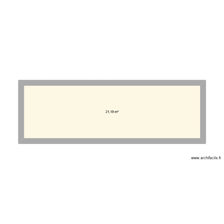 dalles avant. Plan de 1 pièce et 21 m2