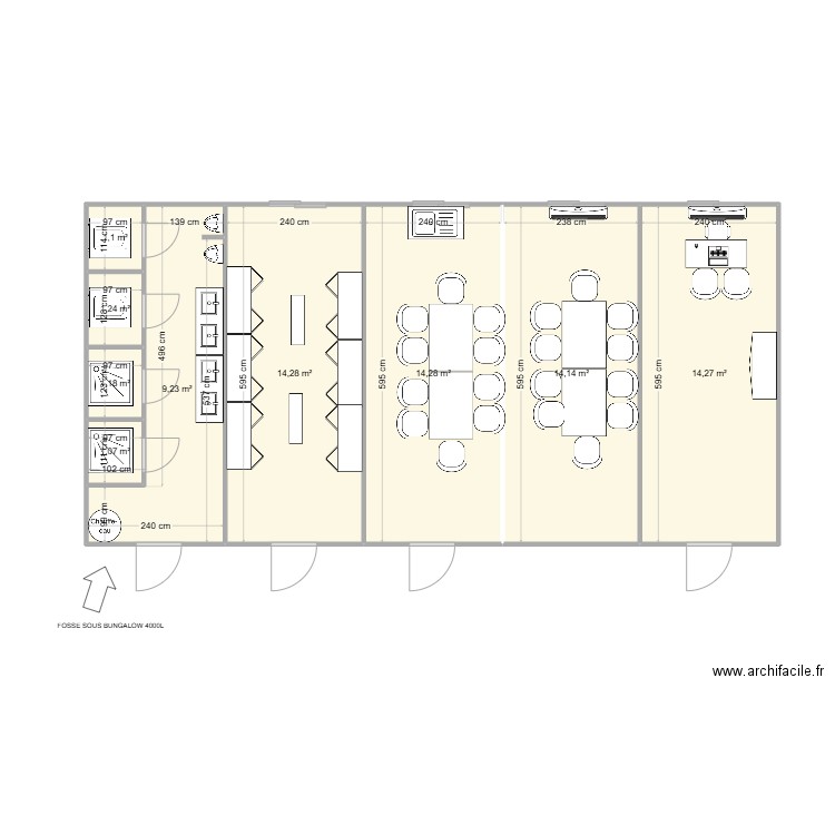 RHOD PEINTURE /  GIVORS. Plan de 9 pièces et 71 m2