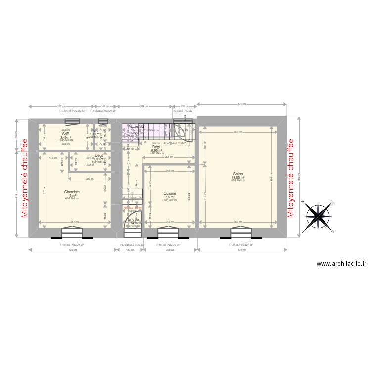 BENSADA Lakhder. Plan de 20 pièces et 163 m2
