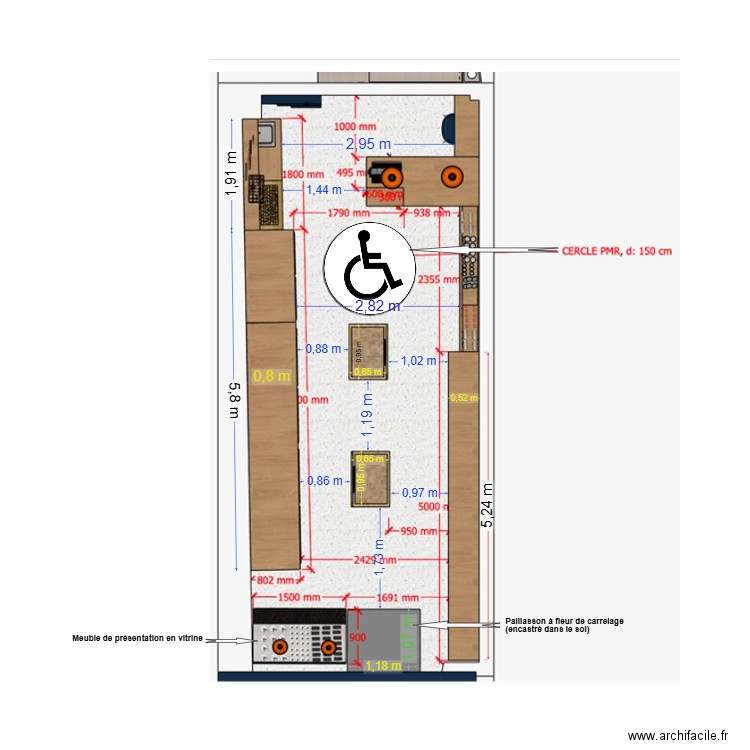 FROM plan aménagé 1. Plan de 0 pièce et 0 m2