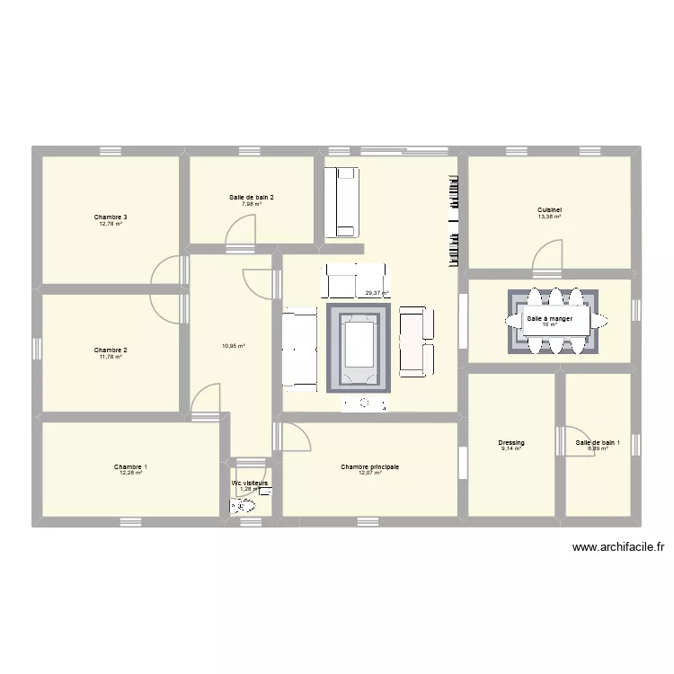 Ma maison pp 4cbres 8. Plan de 12 et 138 m² Ma maison pp 4cbres 8. Plan de 12 et 138 m²