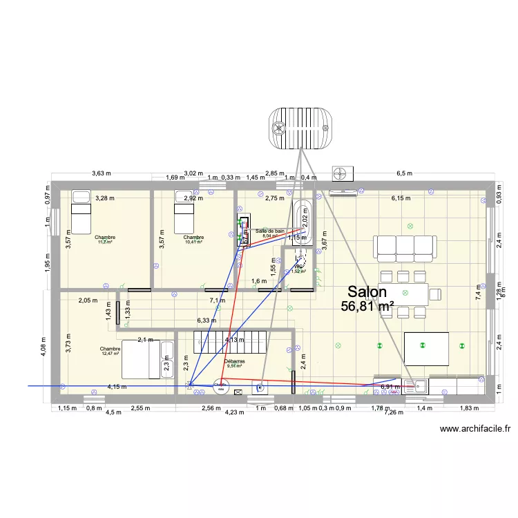 MaisonV6. Plan de 9 Pièces et 226 m² MaisonV6. Plan de 9 Pièces et 226 m²