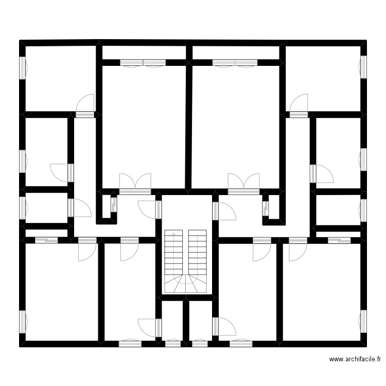 Apt R+1 Castel. Plan de 26 pièces et 310 m2