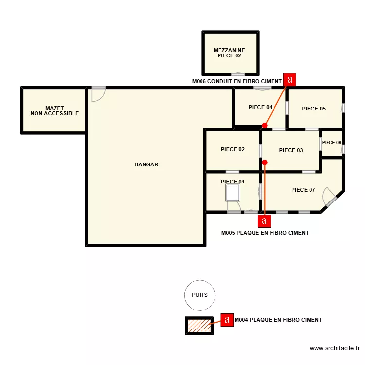 PLAN VAUVERT AMIANTE MAZET. Plan de 12 et 82 m² PLAN VAUVERT AMIANTE MAZET. Plan de 12 et 82 m²