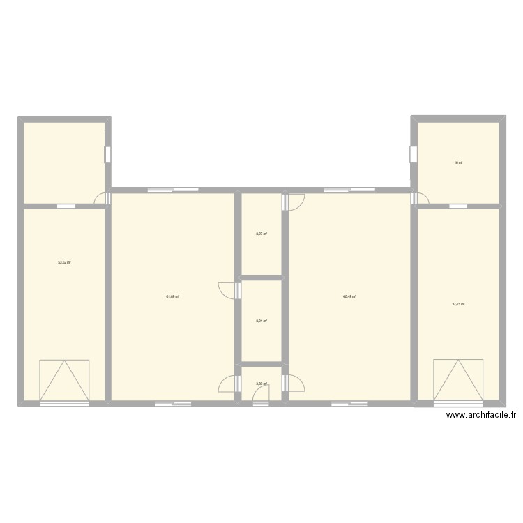 MIASON GABLOK RDC. Plan de 8 pièces et 248 m2