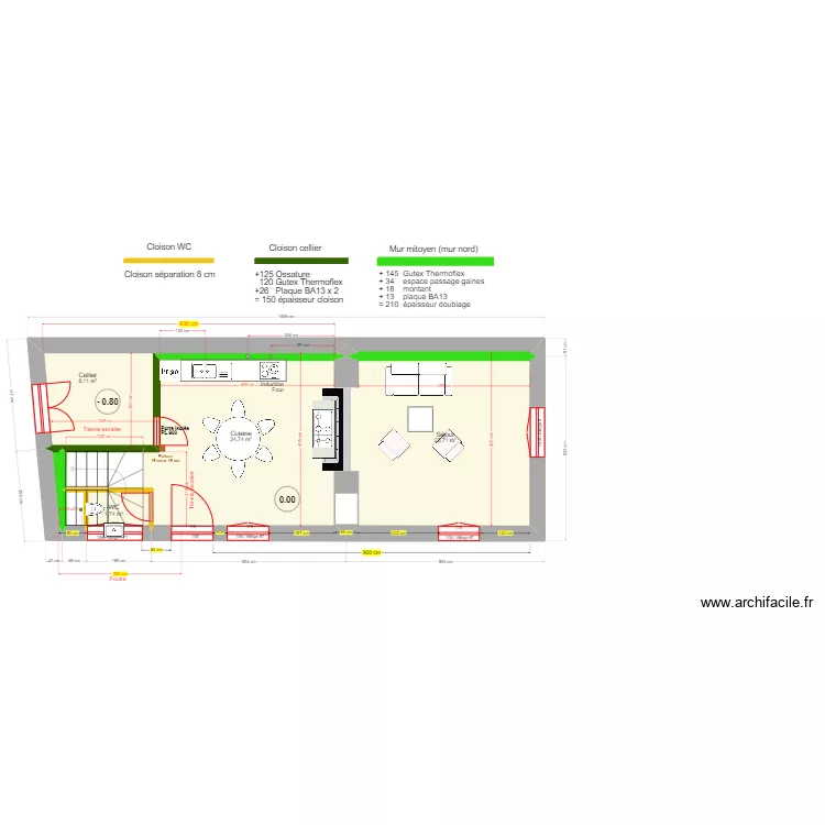 Membrey 22 - travaux. Plan de 