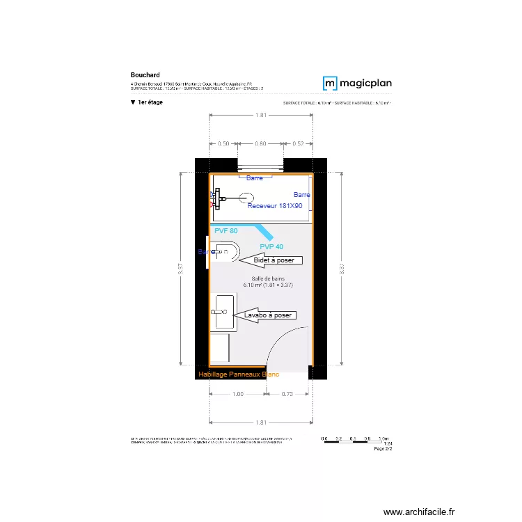 Plan Projet  Bouchard. Plan de 
