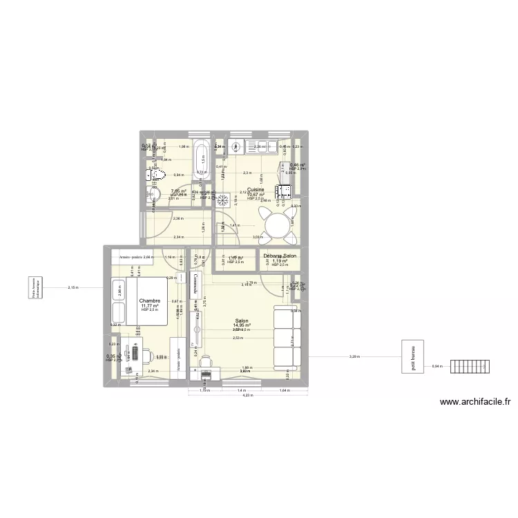 appartement1. Plan de 11 et 49 m² appartement1. Plan de 11 et 49 m²