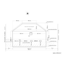 PC maison Douvres / plan de l'existant / façade nord