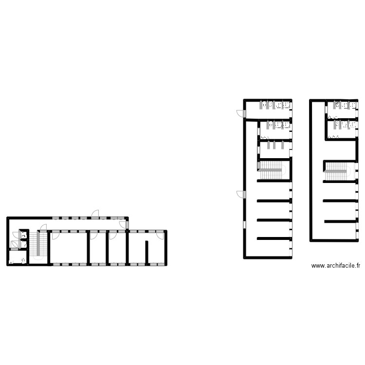 bat collecte flem. Plan de 12 pièces et 171 m2