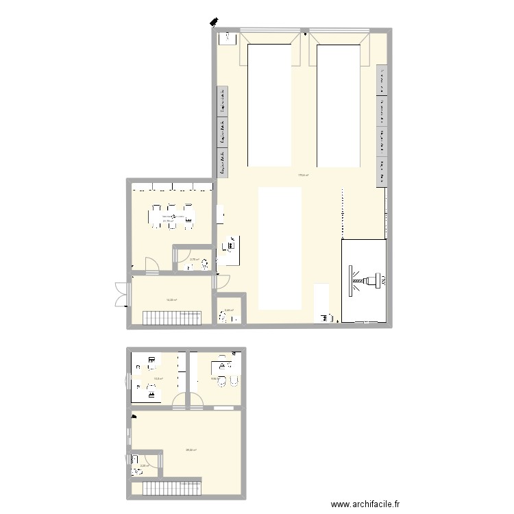 Loft Habitation. Plan de 9 pièces et 267 m2
