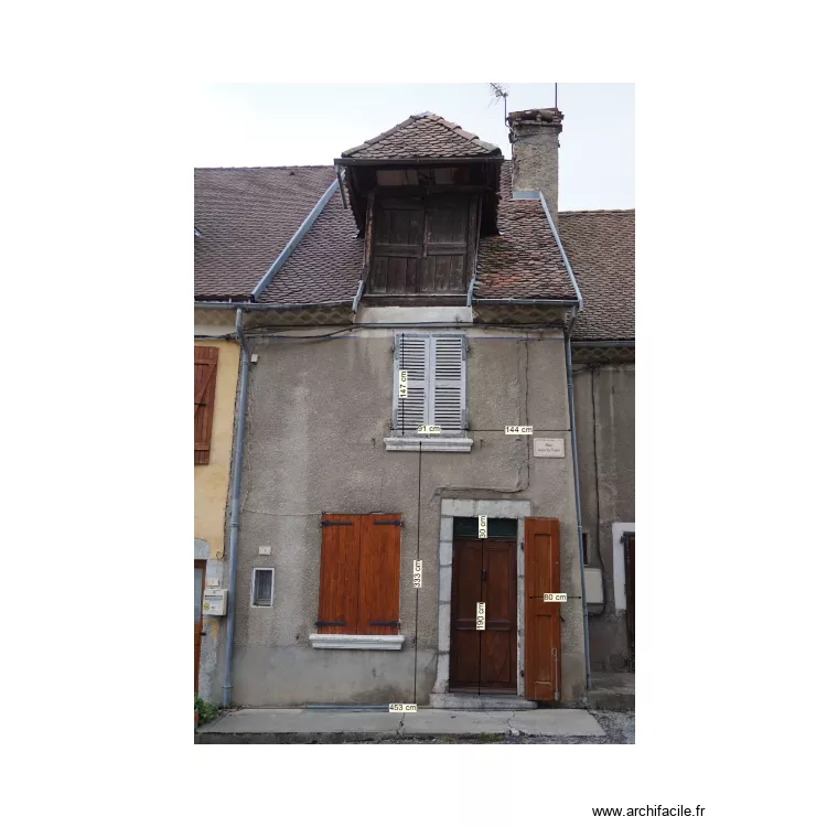 Cotation fa&ccedil;ade . Plan de 