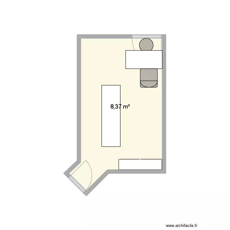 cabinet chiro 2. Plan de 1 Pièce et 8 m² cabinet chiro 2. Plan de 1 Pièce et 8 m²