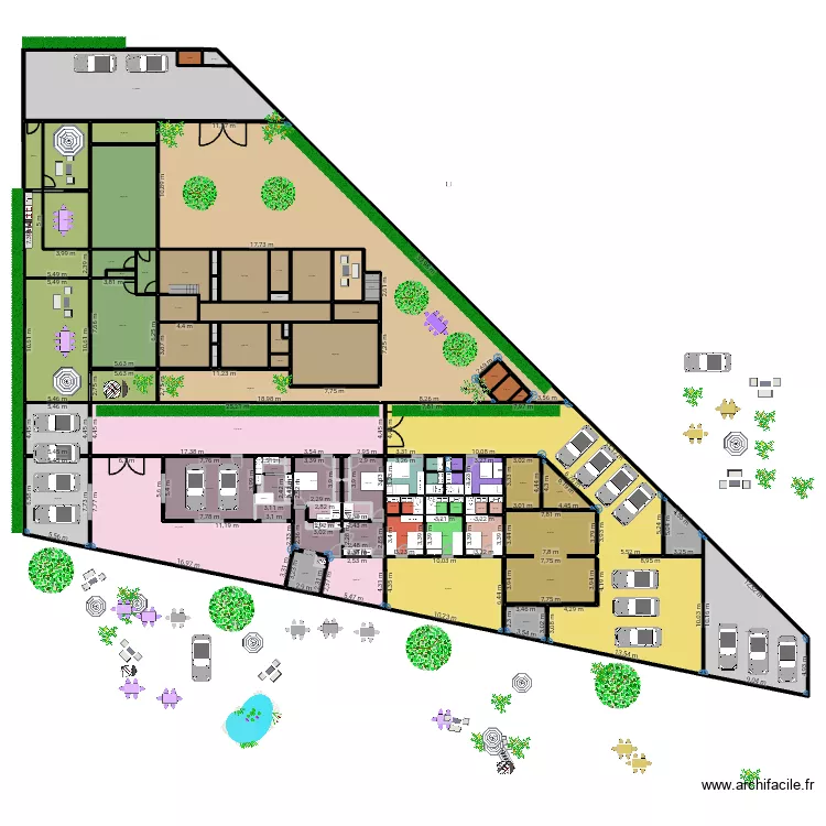 LOC COM / MAISON / APPARTS / LOC COM 2 0912B. Plan de 94  et 1871 m²