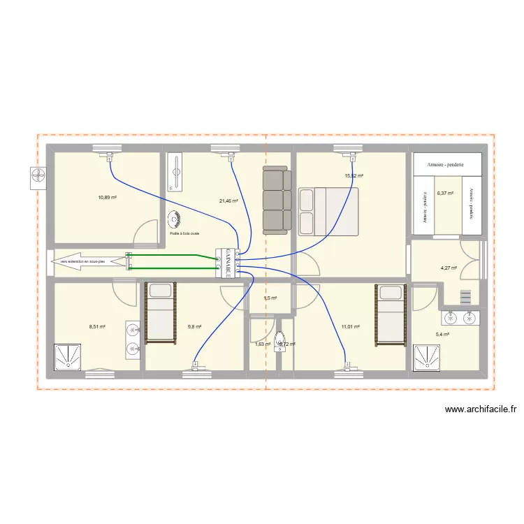 GITTARD. Plan de 12 Pièces et 97 m²
