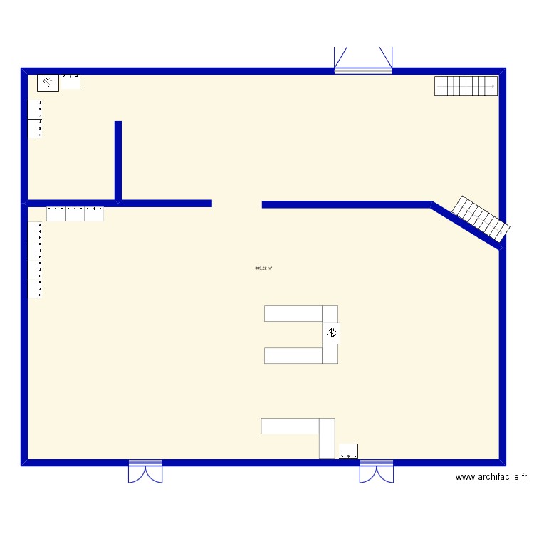 plan de masse. Plan de 1 pièce et 309 m2