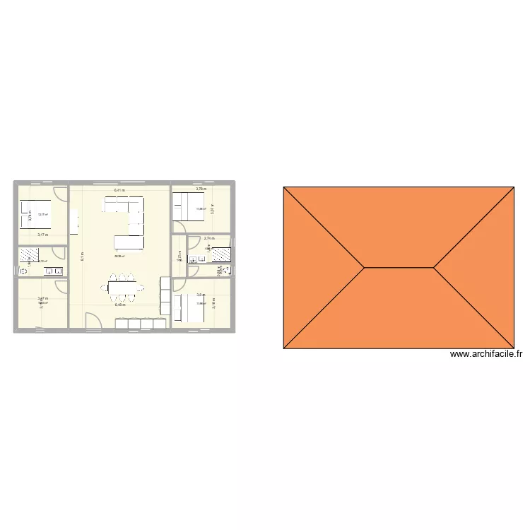 maison. Plan de 8 et 120 m² maison. Plan de 8 et 120 m²