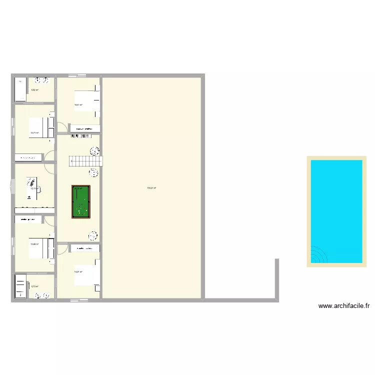 maison id&eacute;ale 1er &eacute;tage. Plan de 
