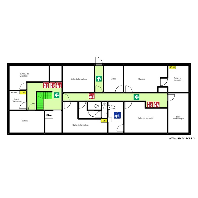 Seven Life 2 étage. Plan de 20 pièces et 166 m2