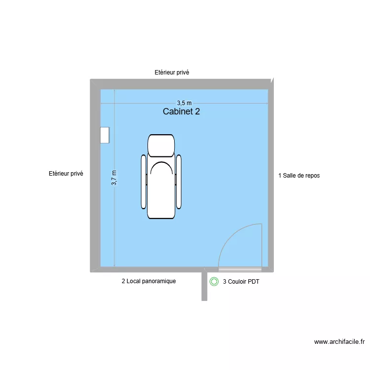 60707 Cabinet 2. Plan de 1 et 13 m² 60707 Cabinet 2. Plan de 1 et 13 m²