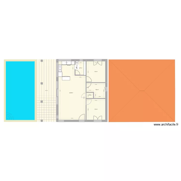 Futur maison Espagne. Plan de 6 Pièces et 79 m² Futur maison Espagne. Plan de 6 Pièces et 79 m²