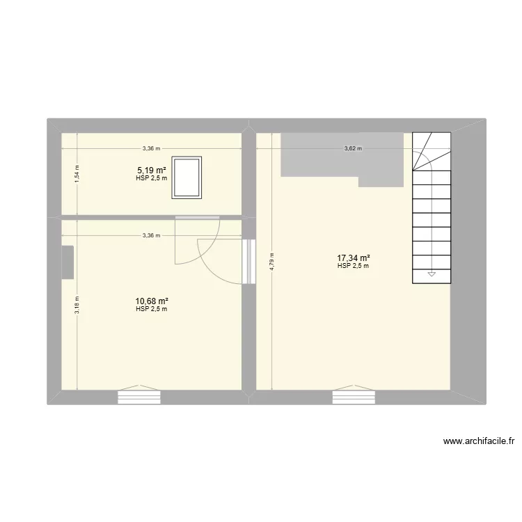 Croquis Etage existant - Kanga. Plan de 